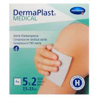 DermaPlast Medical Vlieskompresse - 7.5 x 7.5cm - 5Stk.