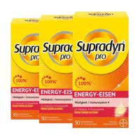 Spar-Set: Supradyn Energy Eisen Orange-Passionsfrucht - 3x30 Brausetabletten