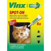 Vinx Bio Spot-On Tropfen mit Neem Katze - 5x1ml