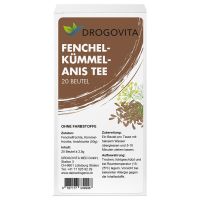 Drogovita Fenchel Kümmel Anis Tee - 20 Beutel