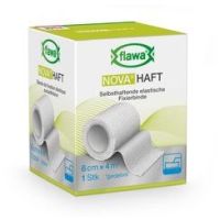 Flawa Nova Haft selbsthaftende elastische Gazebinde weiss - 6cm x 4m