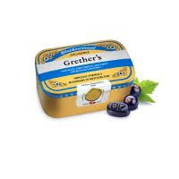 Grethers Pastillen zuckerfrei Cassis Schwarze Johannisbeeren - Dose mit 440g