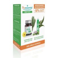 Puressentiel SOS Sinus Express Stirnhöhlen Tabletten + Roll-on - 1 Set