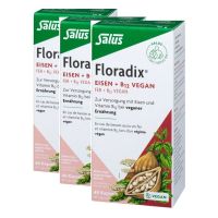 Floradix Eisen und B 12 Vegan - Trio-Pack - 3x40 Kapseln